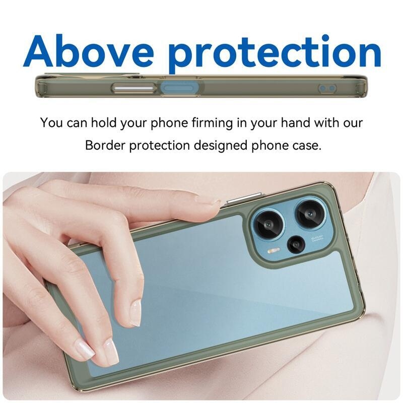 Gelový obal s pevnými zády na Xiaomi Poco F5 - šedý