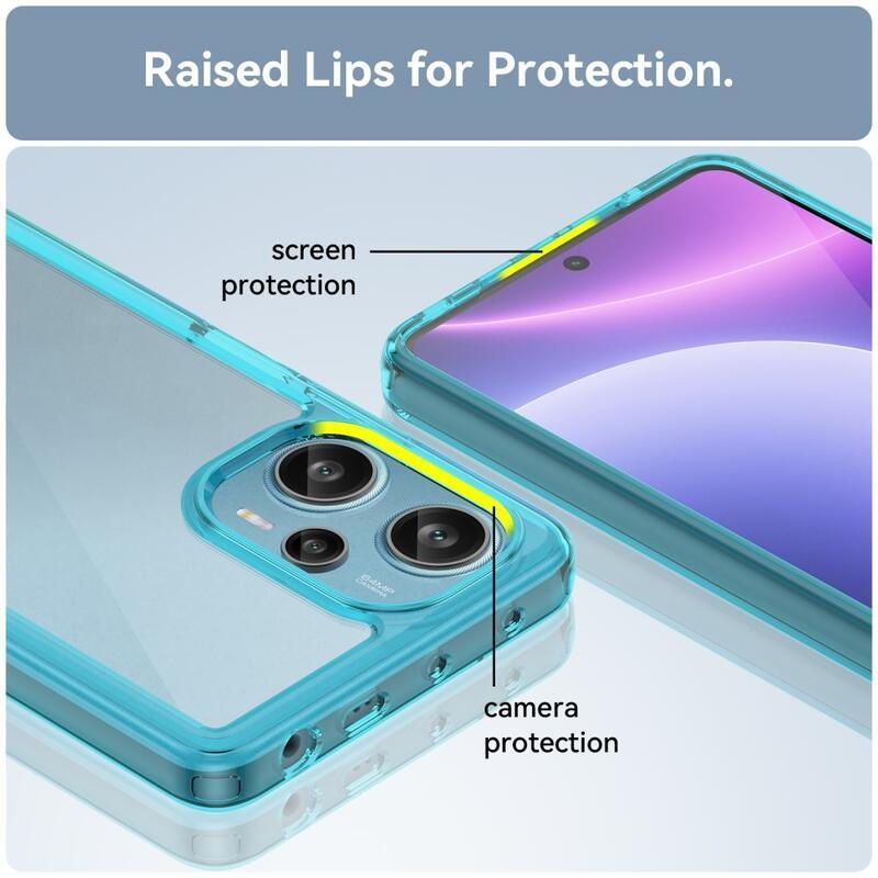 Gelový obal s pevnými zády na Xiaomi Poco F5 - světlemodrý