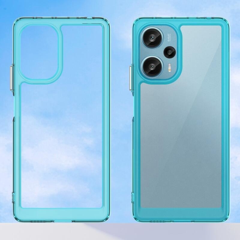 Gelový obal s pevnými zády na Xiaomi Poco F5 - světlemodrý