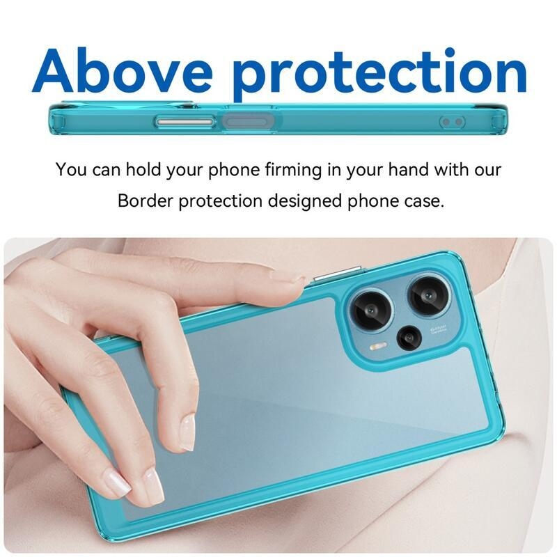 Gelový obal s pevnými zády na Xiaomi Poco F5 - světlemodrý