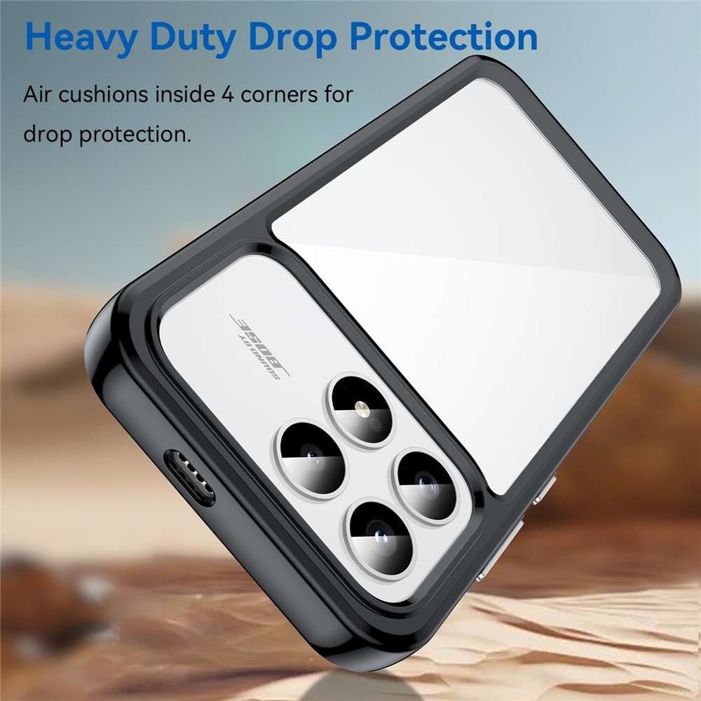 Gelový obal s pevnými zády na Xiaomi Poco F8 Pro 5G - černý