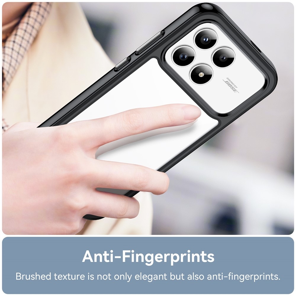 Gelový obal s pevnými zády na Xiaomi Poco F8 Pro 5G - černý