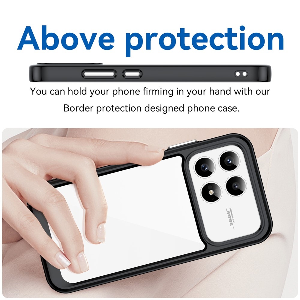 Gelový obal s pevnými zády na Xiaomi Poco F8 Pro 5G - černý