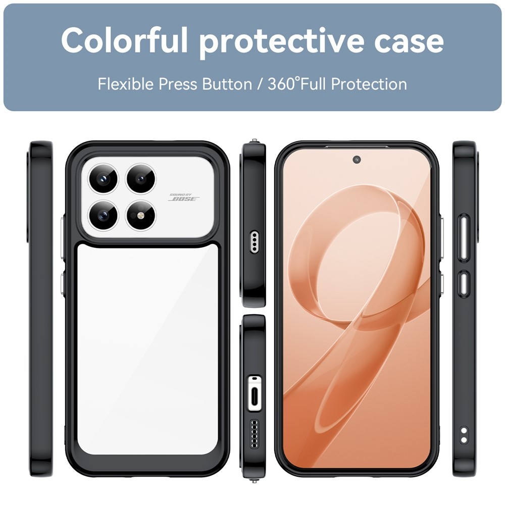 Gelový obal s pevnými zády na Xiaomi Poco F8 Pro 5G - černý