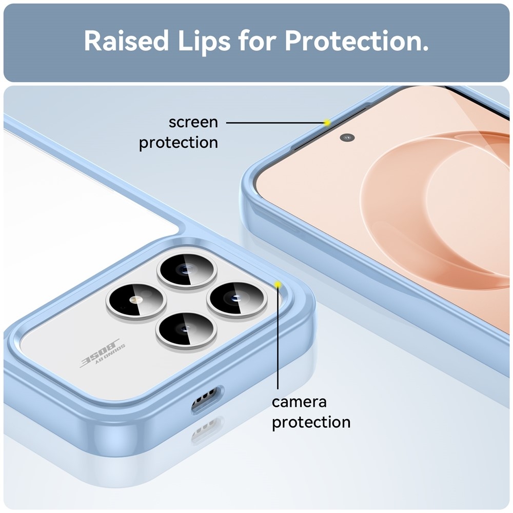 Gelový obal s pevnými zády na Xiaomi Poco F8 Pro 5G - modrý