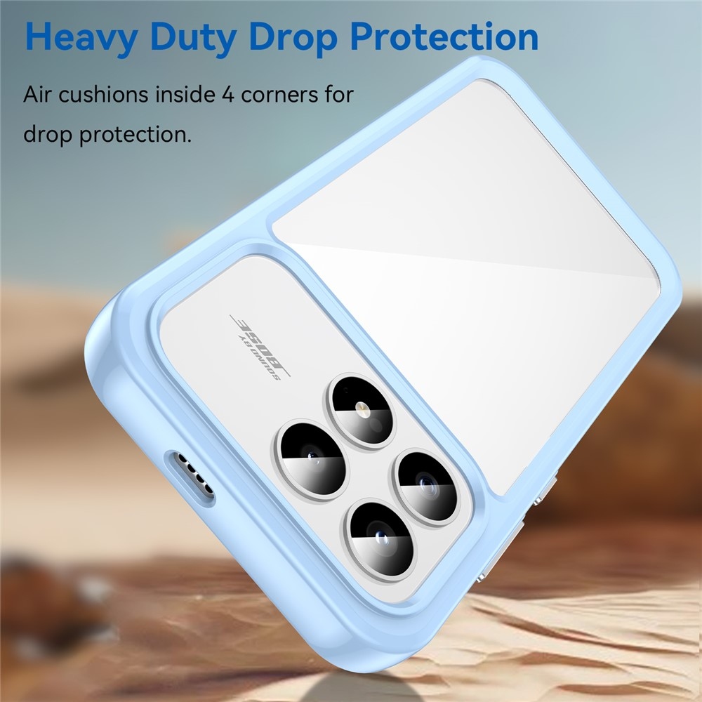 Gelový obal s pevnými zády na Xiaomi Poco F8 Pro 5G - modrý