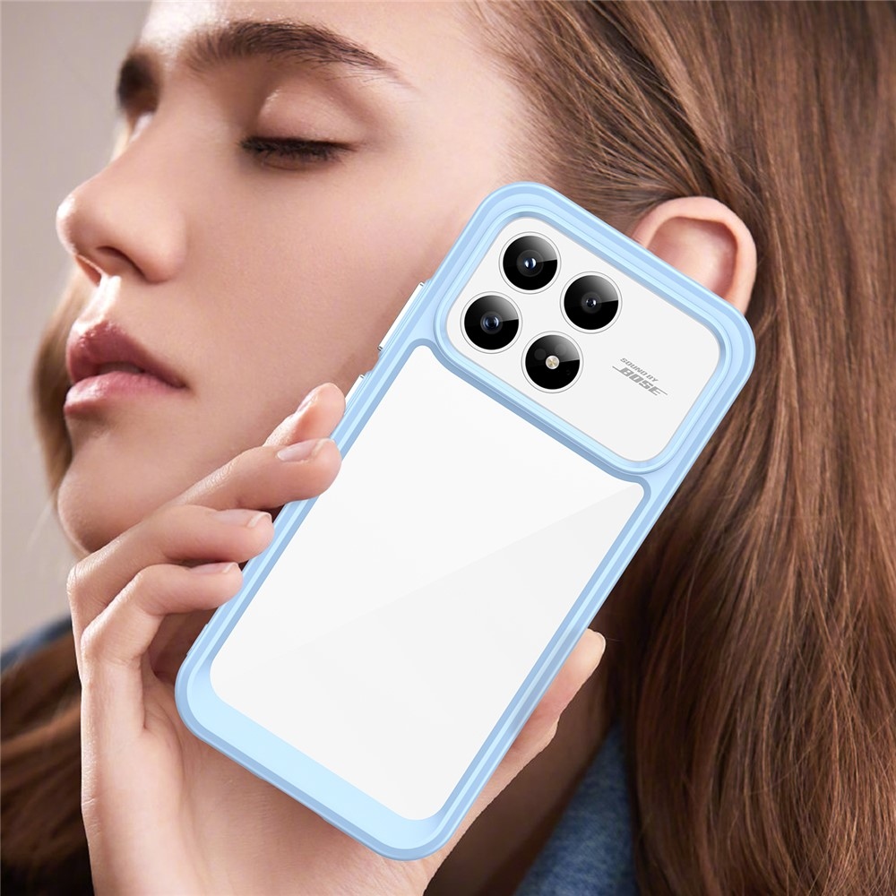 Gelový obal s pevnými zády na Xiaomi Poco F8 Pro 5G - modrý