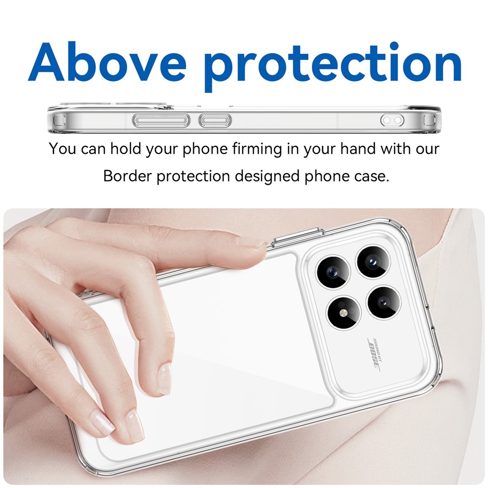 Gelový obal s pevnými zády na Xiaomi Poco F8 Pro 5G - průhledný