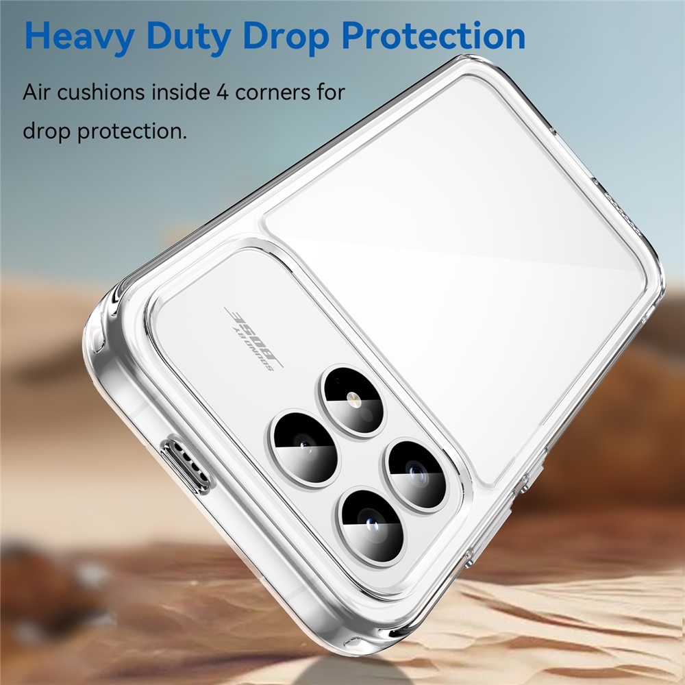 Gelový obal s pevnými zády na Xiaomi Poco F8 Pro 5G - průhledný