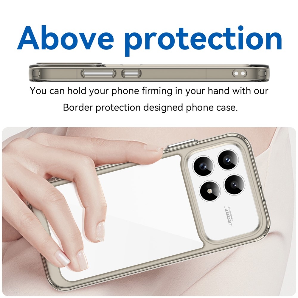 Gelový obal s pevnými zády na Xiaomi Poco F8 Pro 5G - šedý