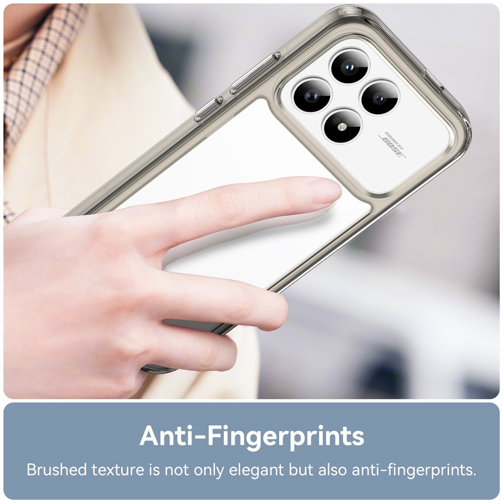 Gelový obal s pevnými zády na Xiaomi Poco F8 Pro 5G - šedý