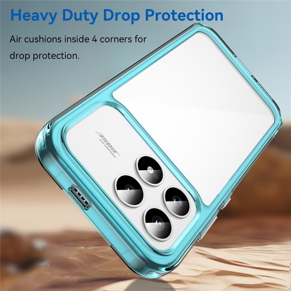 Gelový obal s pevnými zády na Xiaomi Poco F8 Pro 5G - světlemodrý