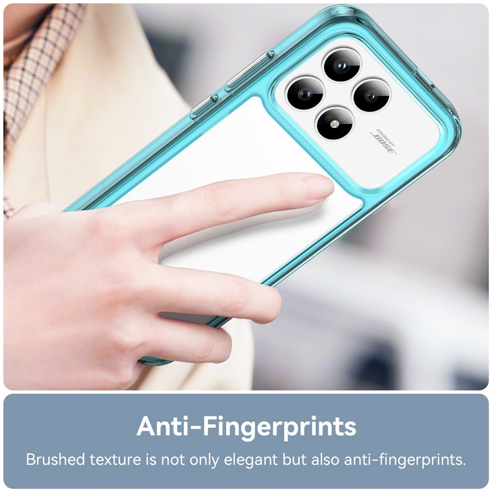 Gelový obal s pevnými zády na Xiaomi Poco F8 Pro 5G - světlemodrý