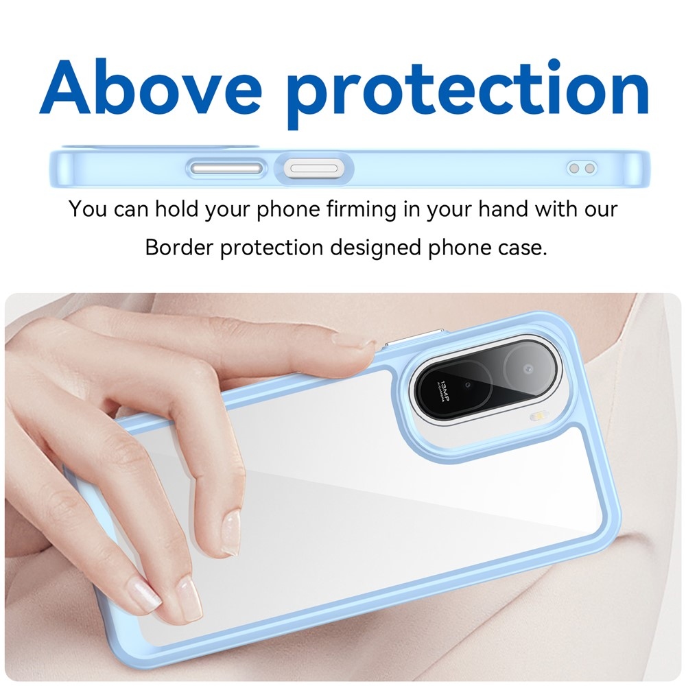 Gelový obal s pevnými zády na Xiaomi Redmi A7 Pro - modrý