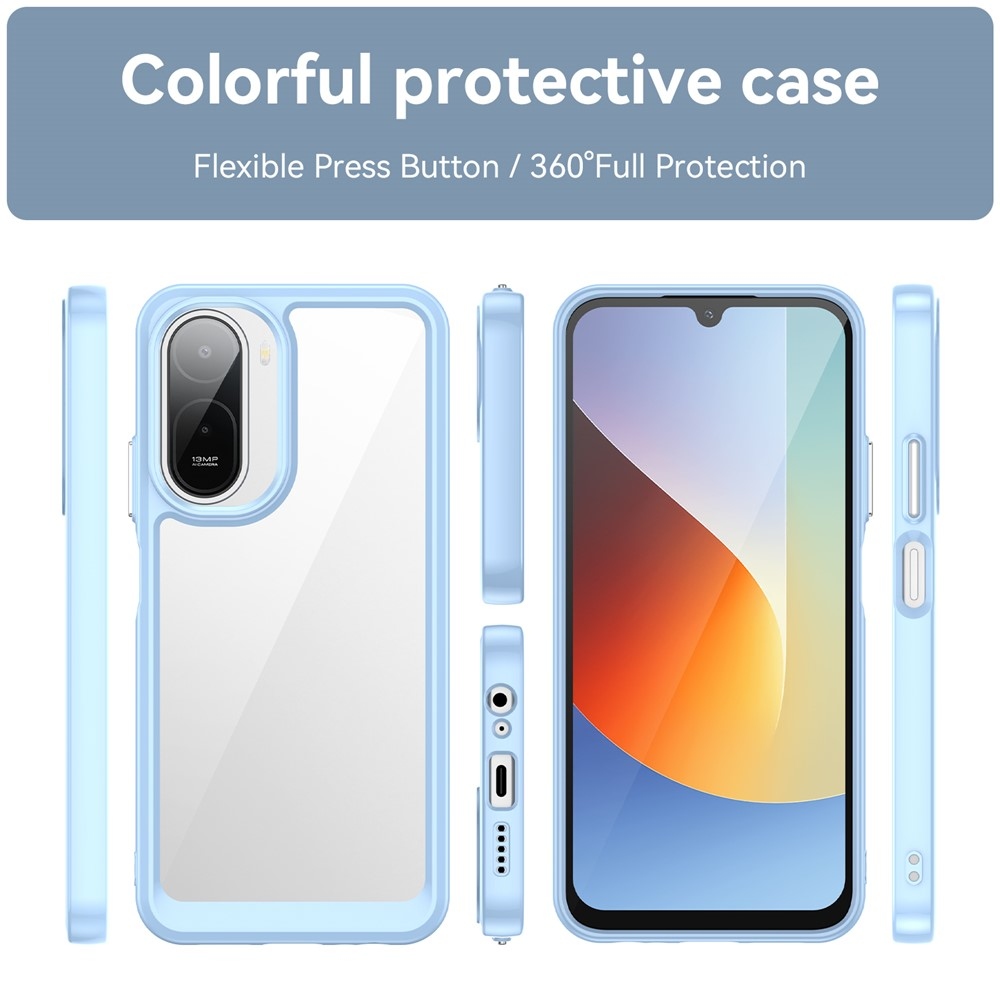 Gelový obal s pevnými zády na Xiaomi Redmi A7 Pro - modrý