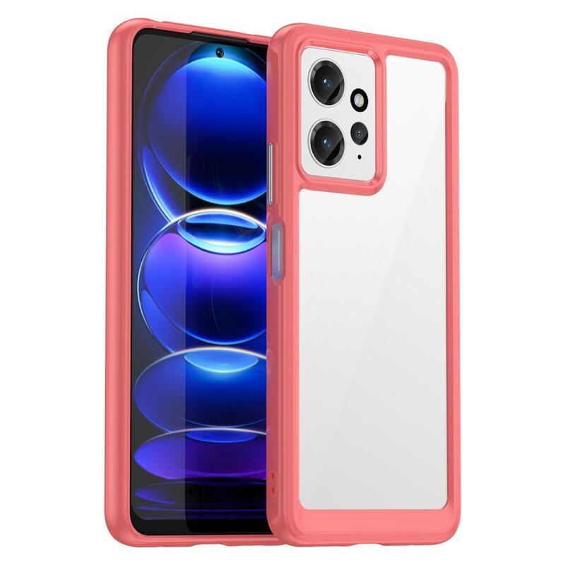 Gelový obal s pevnými zády na Xiaomi Redmi Note 12 4G - červený