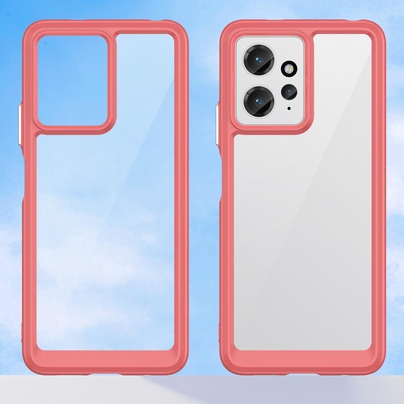 Gelový obal s pevnými zády na Xiaomi Redmi Note 12 4G - červený