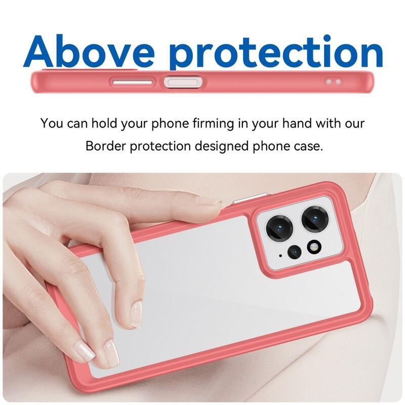Gelový obal s pevnými zády na Xiaomi Redmi Note 12 4G - červený