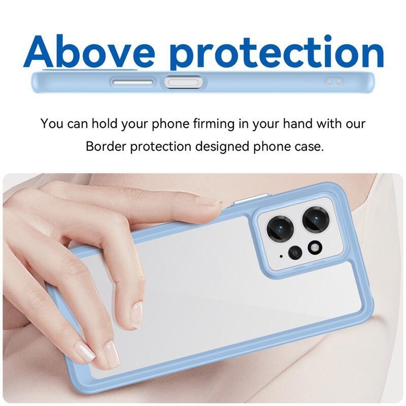 Gelový obal s pevnými zády na Xiaomi Redmi Note 12 4G - modrý