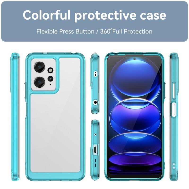 Gelový obal s pevnými zády na Xiaomi Redmi Note 12 4G - světlemodrý