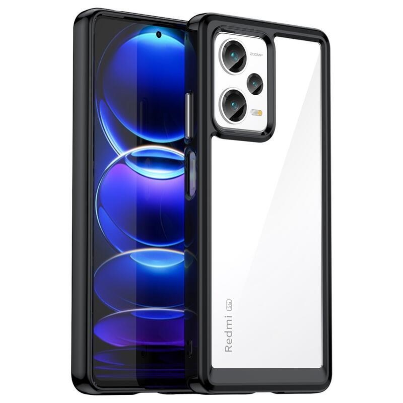 Gelový obal s pevnými zády na Xiaomi Redmi Note 12 Pro+ 5G - černý