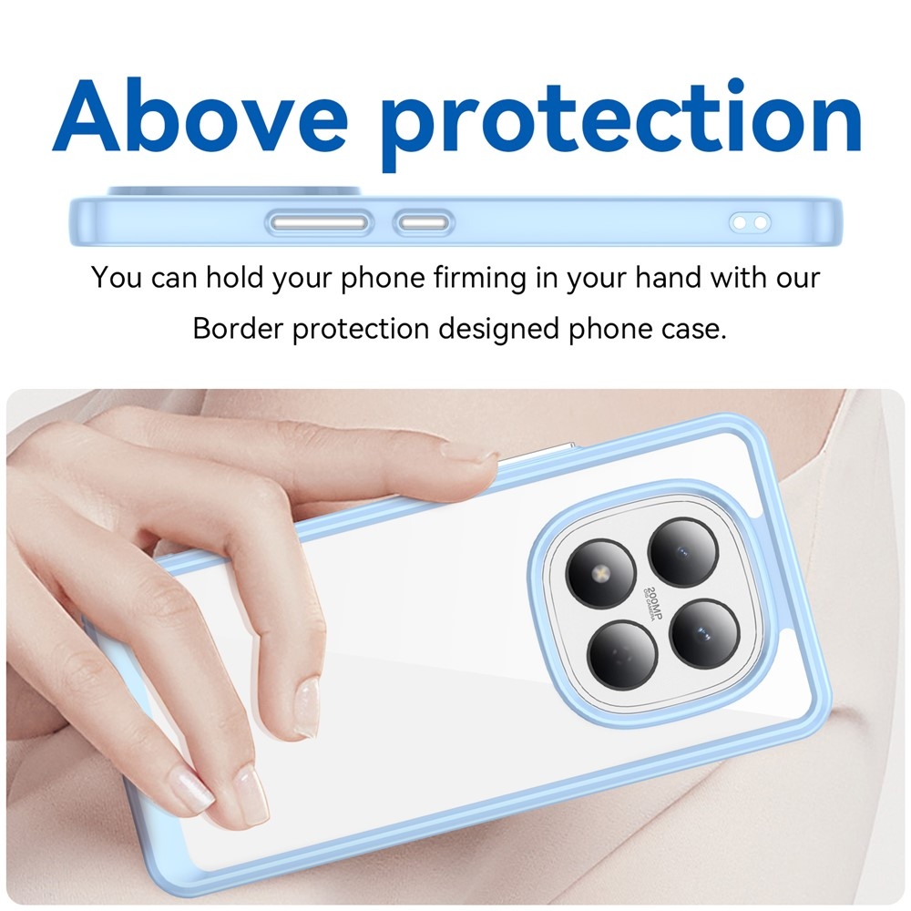 Gelový obal s pevnými zády na Xiaomi Redmi Note 15 Pro 4G - modrý