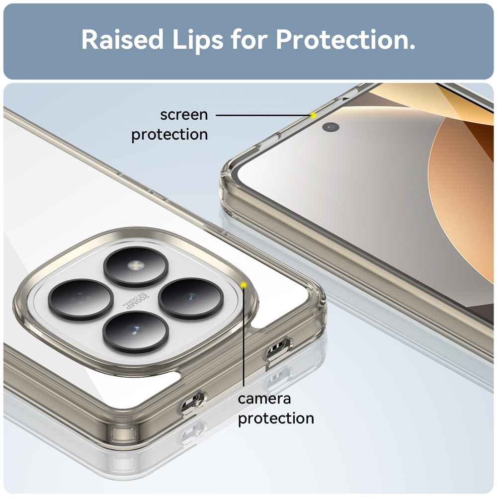 Gelový obal s pevnými zády na Xiaomi Redmi Note 15 Pro 4G - šedý