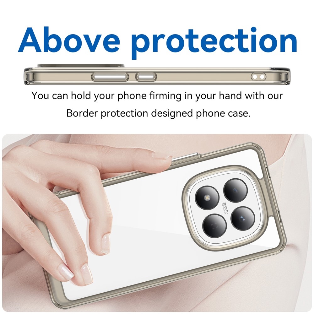 Gelový obal s pevnými zády na Xiaomi Redmi Note 15 Pro 4G - šedý