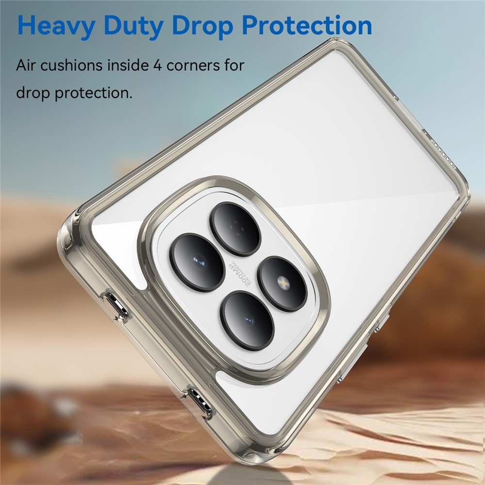 Gelový obal s pevnými zády na Xiaomi Redmi Note 15 Pro 4G - šedý