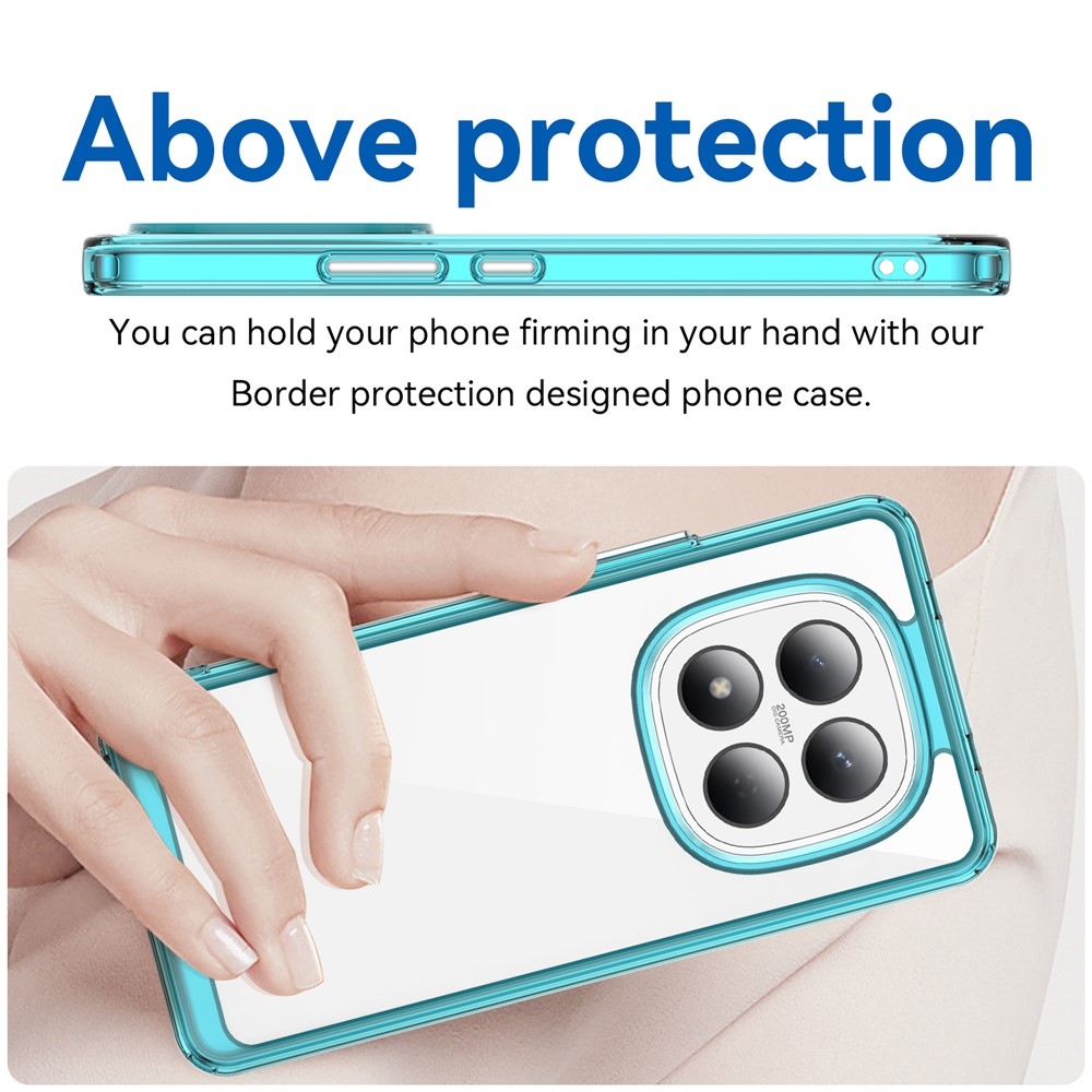 Gelový obal s pevnými zády na Xiaomi Redmi Note 15 Pro 4G - světlemodrý