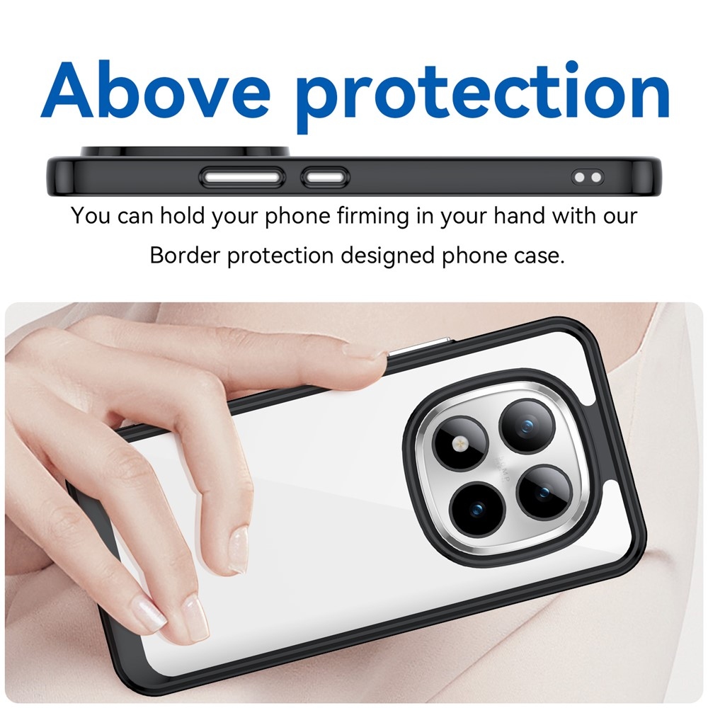 Gelový obal s pevnými zády na Xiaomi Redmi Note 15 Pro+ 5G - černý