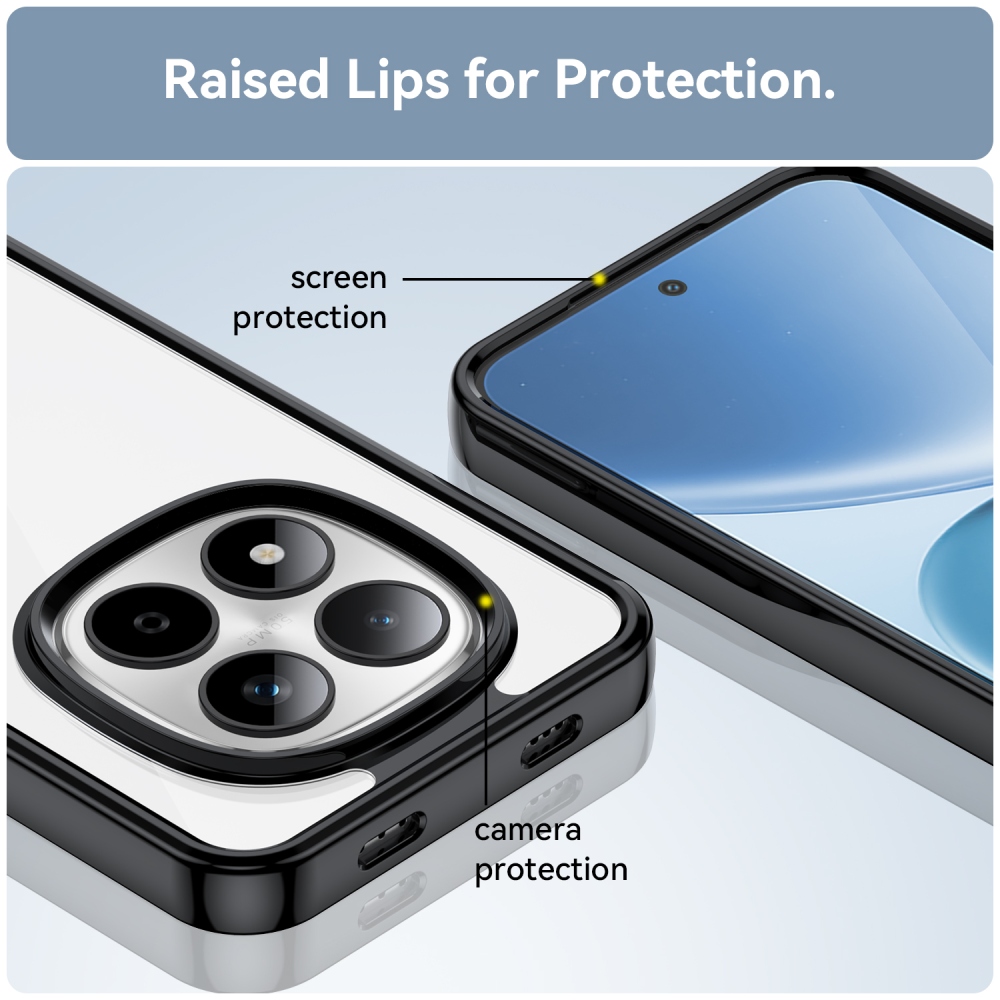 Gelový obal s pevnými zády na Xiaomi Redmi Note 15 Pro 5G - černý