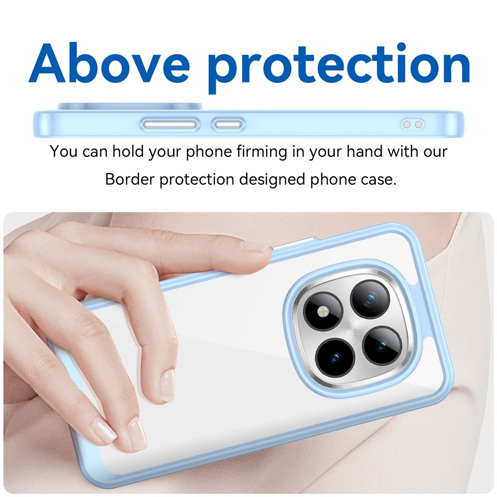 Gelový obal s pevnými zády na Xiaomi Redmi Note 15 Pro+ 5G - modrý