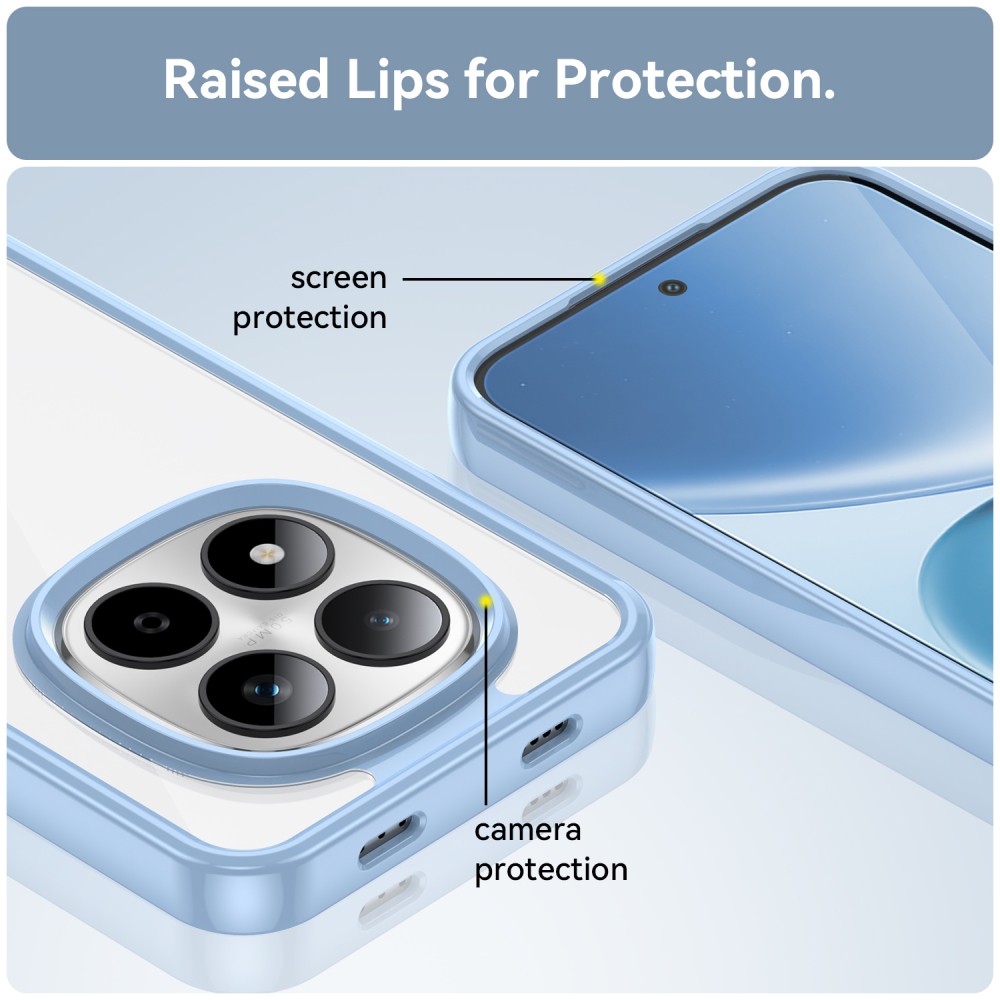 Gelový obal s pevnými zády na Xiaomi Redmi Note 15 Pro 5G - modrý