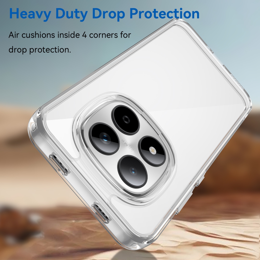 Gelový obal s pevnými zády na Xiaomi Redmi Note 15 Pro 5G - průhledný