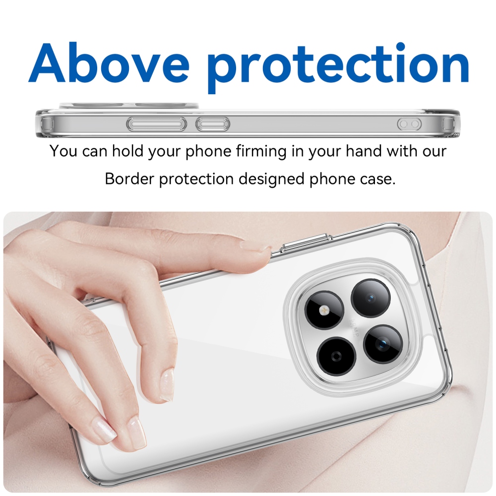 Gelový obal s pevnými zády na Xiaomi Redmi Note 15 Pro 5G - průhledný