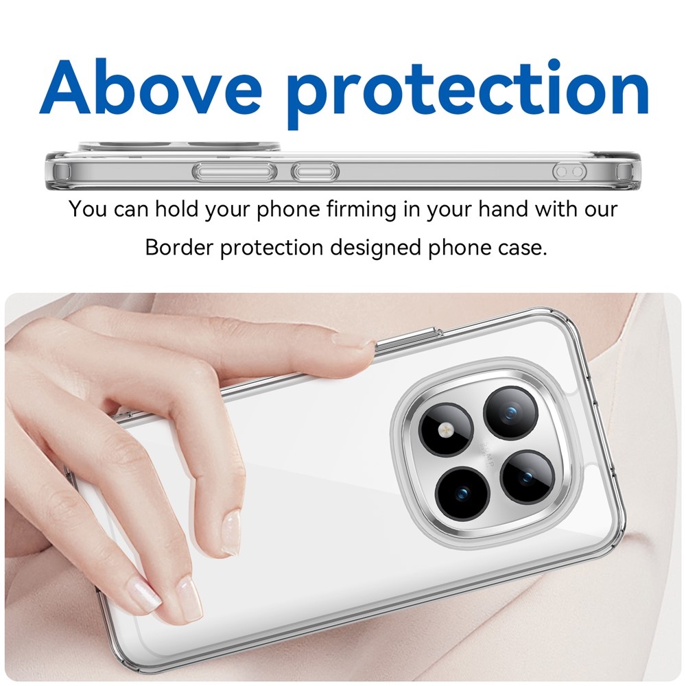 Gelový obal s pevnými zády na Xiaomi Redmi Note 15 Pro+ 5G - průhledný