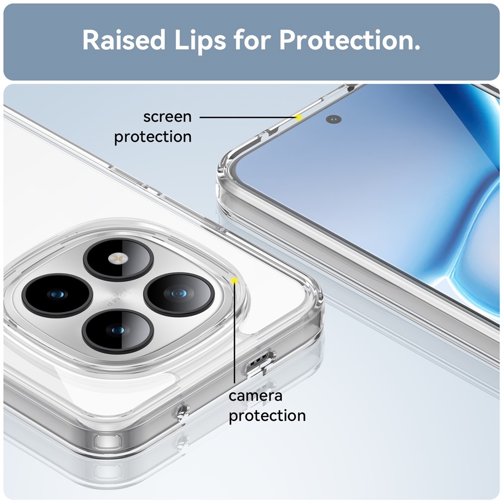 Gelový obal s pevnými zády na Xiaomi Redmi Note 15 Pro+ 5G - průhledný