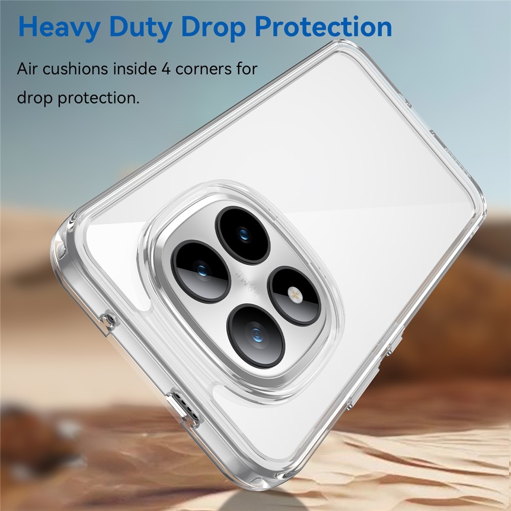 Gelový obal s pevnými zády na Xiaomi Redmi Note 15 Pro+ 5G - průhledný