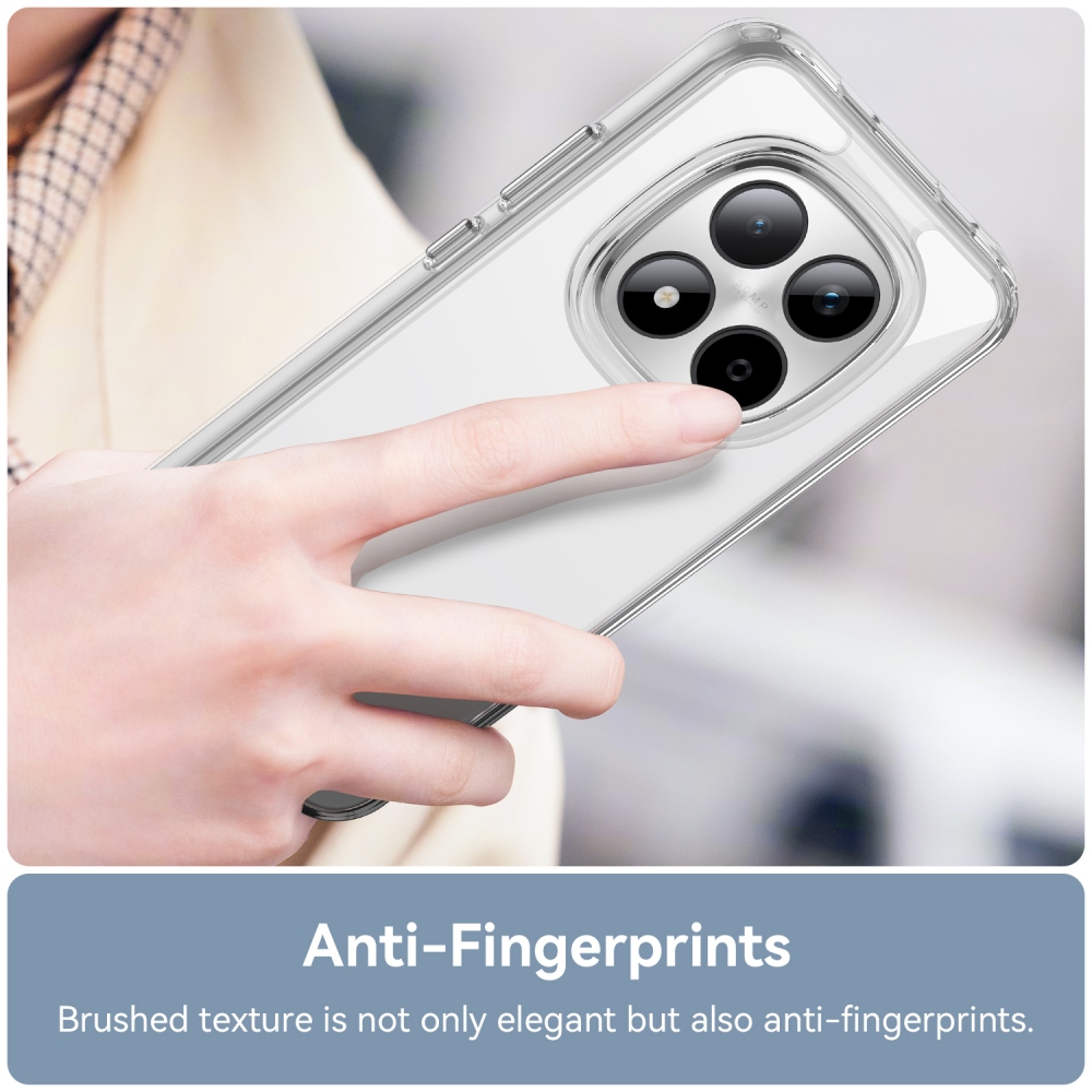 Gelový obal s pevnými zády na Xiaomi Redmi Note 15 Pro 5G - průhledný