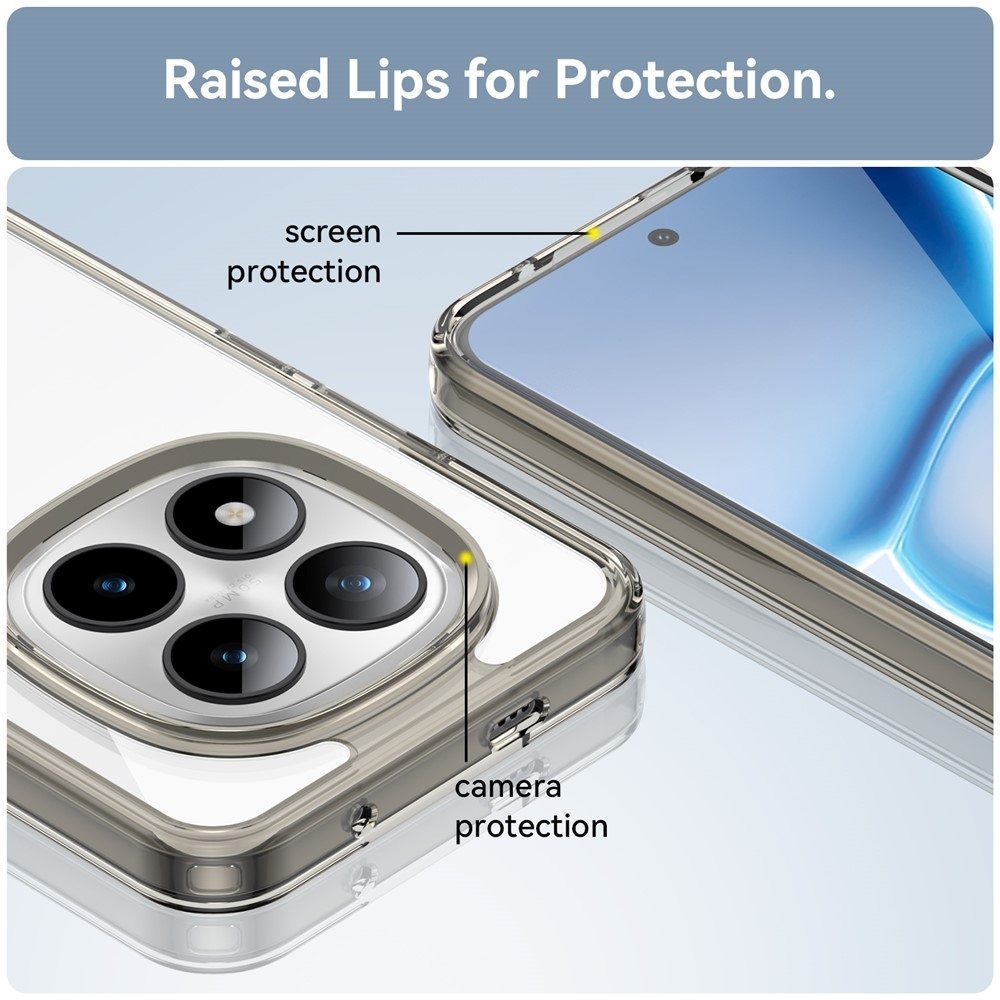 Gelový obal s pevnými zády na Xiaomi Redmi Note 15 Pro+ 5G - šedý