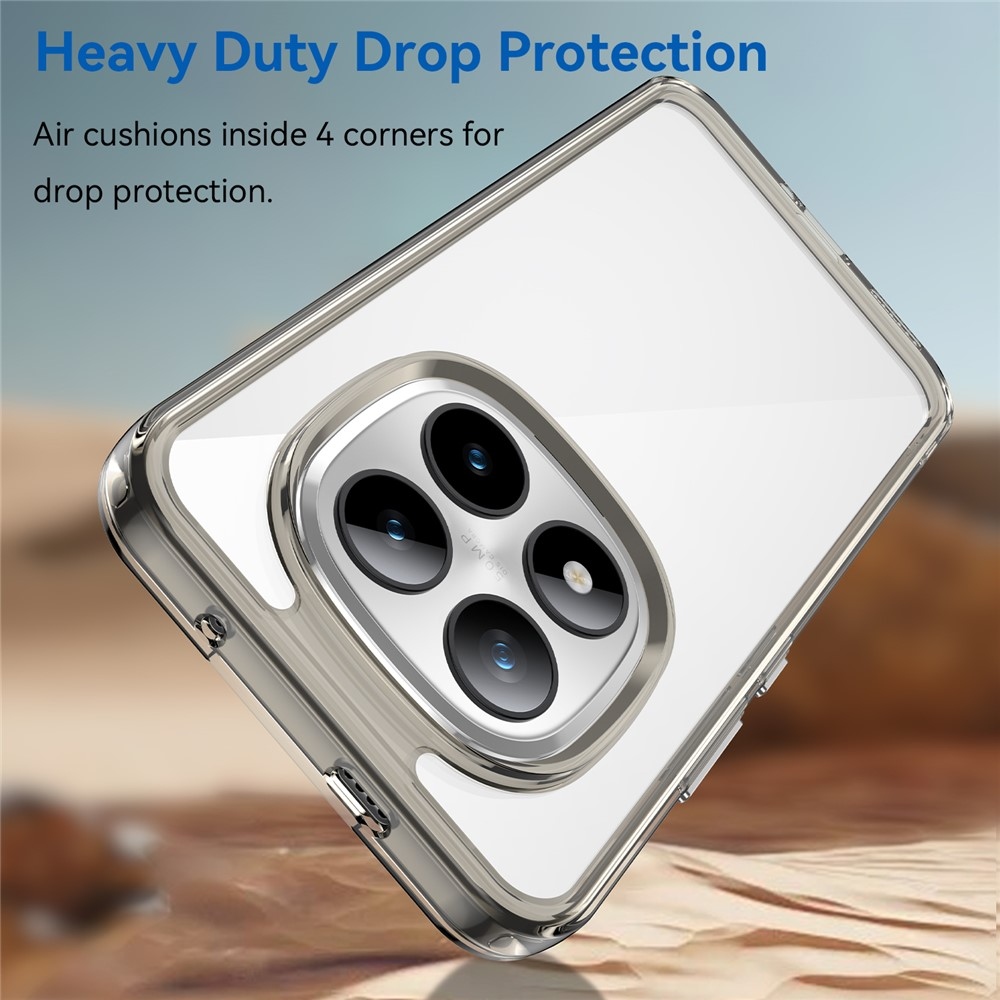 Gelový obal s pevnými zády na Xiaomi Redmi Note 15 Pro+ 5G - šedý