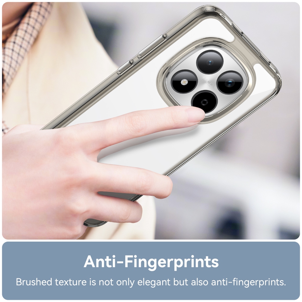 Gelový obal s pevnými zády na Xiaomi Redmi Note 15 Pro 5G - šedý