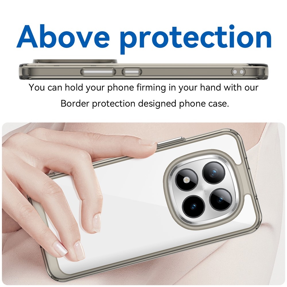 Gelový obal s pevnými zády na Xiaomi Redmi Note 15 Pro+ 5G - šedý