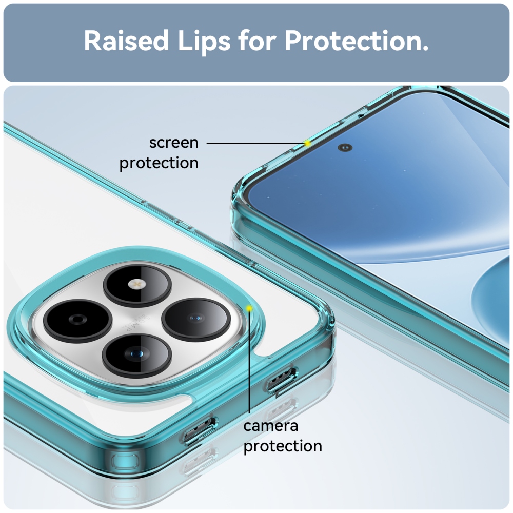 Gelový obal s pevnými zády na Xiaomi Redmi Note 15 Pro 5G - světlemodrý