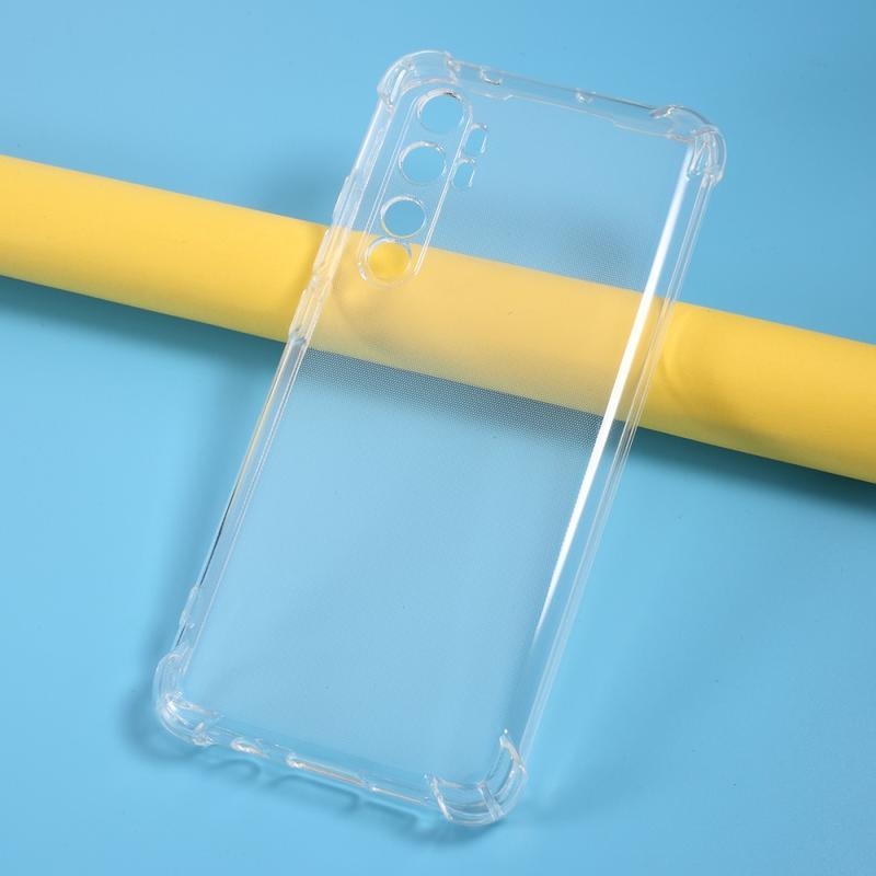 Gelový obal s vyztuženými rohy na mobil Xiaomi Mi Note 10 Lite - transparentní