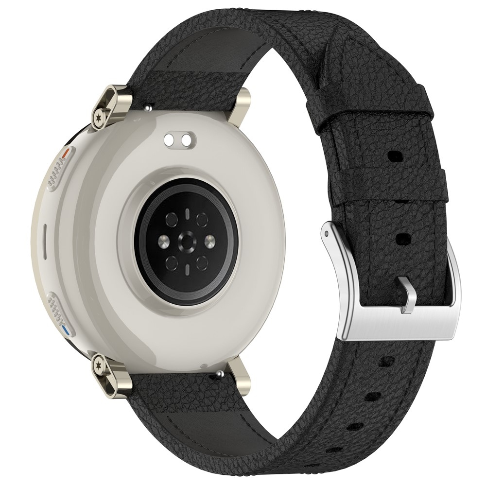 Genu kožený řemínek na Amazfit Balance 3/Bip Max  - černý