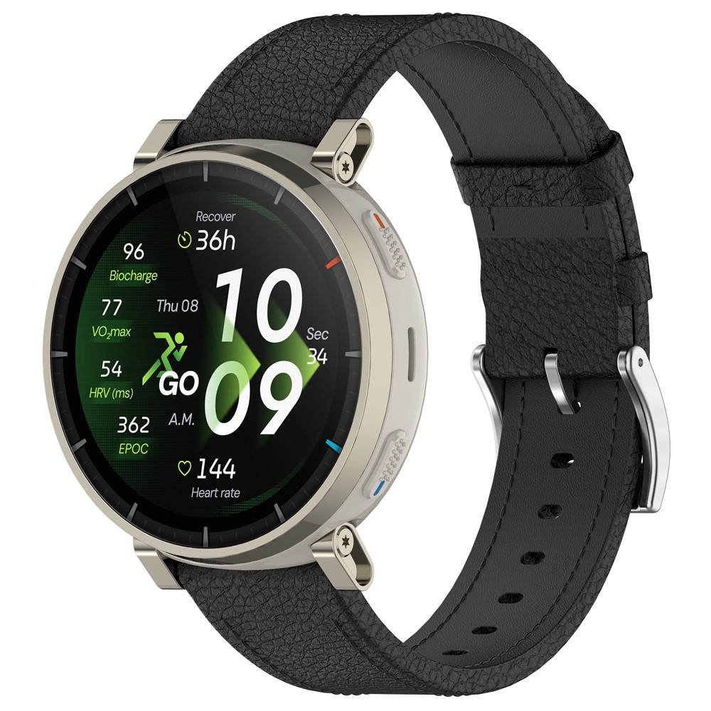Genu kožený řemínek na Amazfit Balance 3/Bip Max  - černý