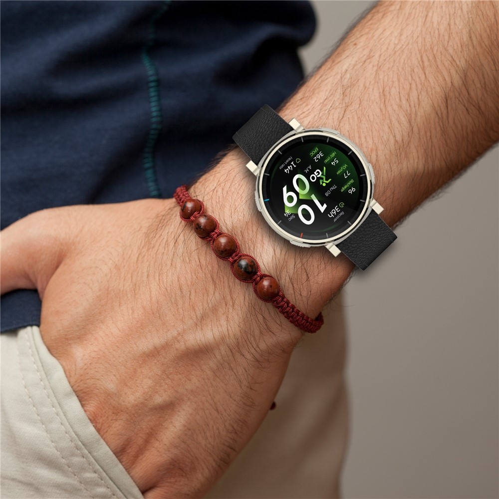 Genu kožený řemínek na Amazfit Balance 3/Bip Max  - černý