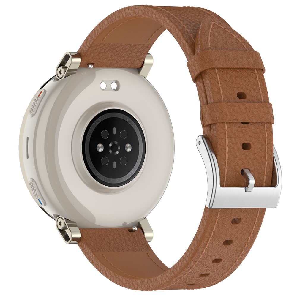 Genu kožený řemínek na Amazfit Balance 3/Bip Max  - světlehnědý
